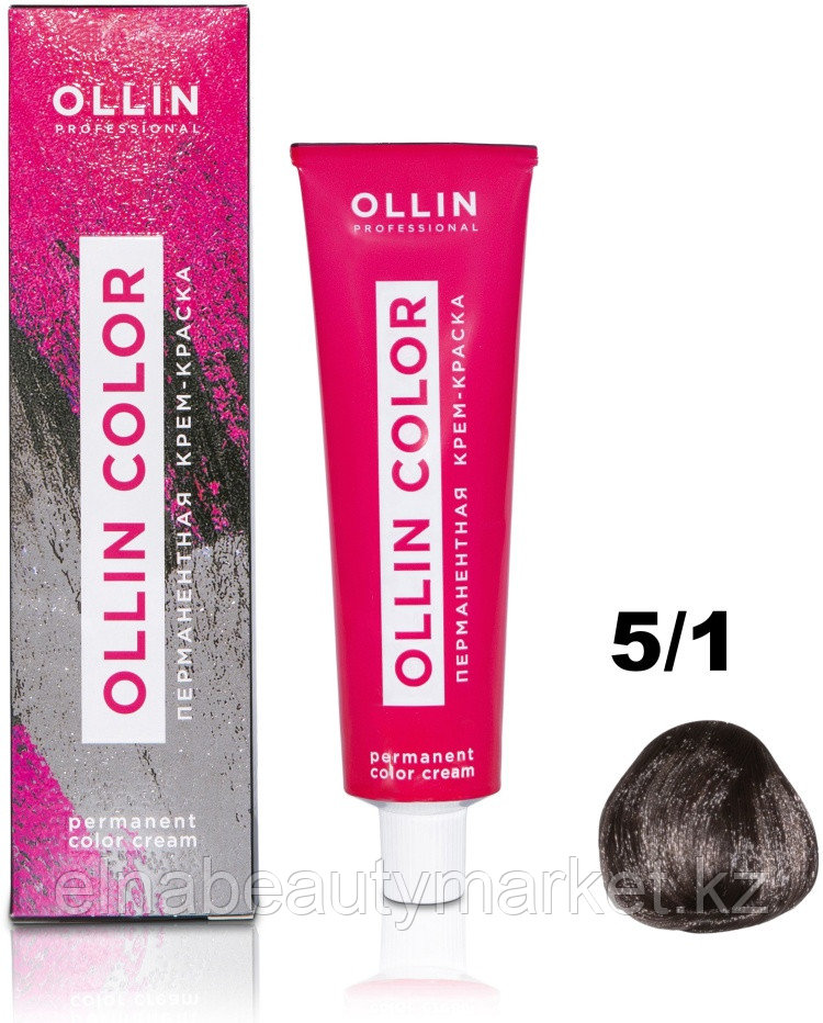 Ollin Professional Color 5/1 светлый шатен пепельный крем-краска 100мл