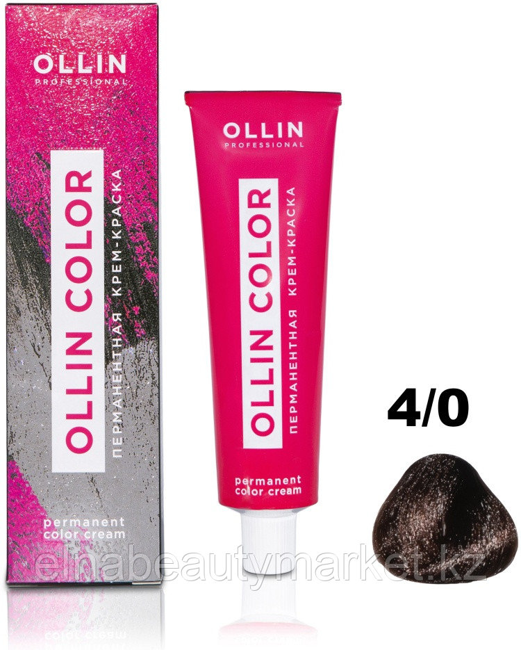 Ollin Professional Color 4/0 шатен крем-краска 100 мл