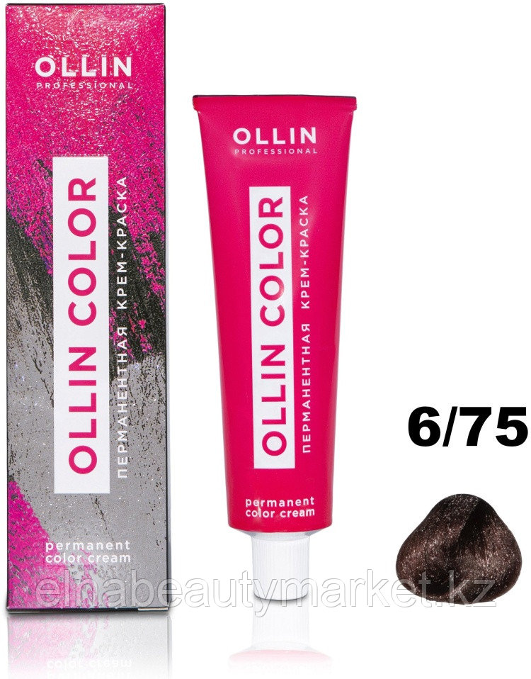Ollin Professional Color 6/75 темно-русый коричнево-махагоновый крем-краска 100 мл