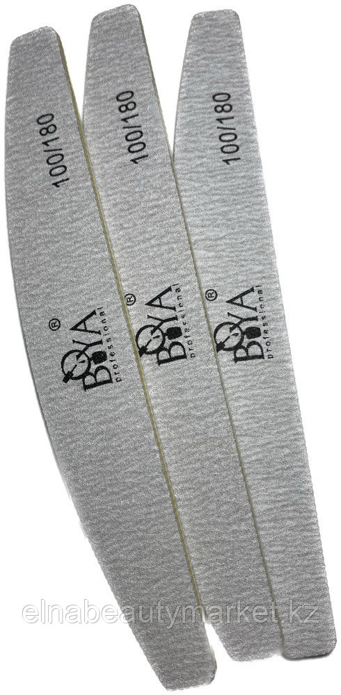 Boya professional педикюрная пилка, маникюрная пилка  100/180 грит 1 шт