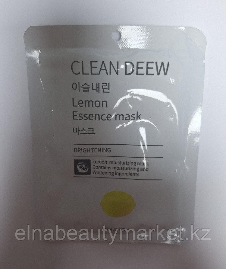 Маска для лица CLEAN DEEW тканевая Lemon 1 шт