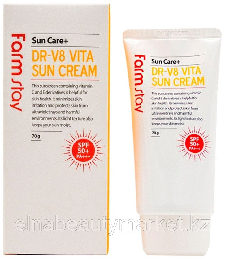 Farmstay крем DR-V8 Vita Sun Cream SPF50+ PA+++ для лица 70 мл