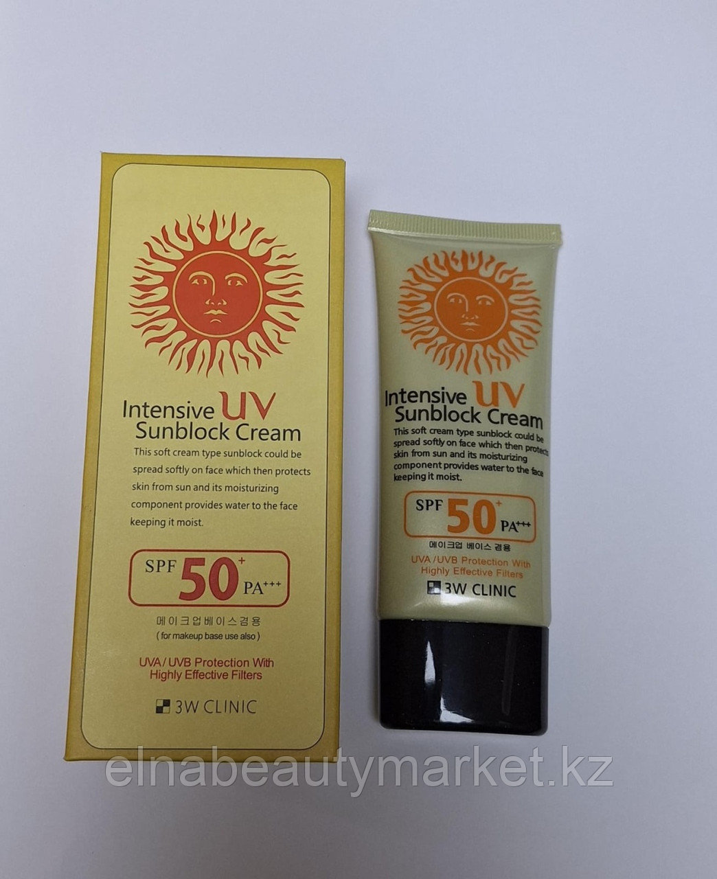 3W CLINIC крем Intensive UV Sun Block Cream SPF50 для лица 70 мл