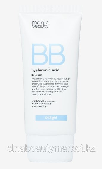 Monic beauty ВВ-крем с гиалуроновой кислотой 01. Light BB крем 01 50 мл