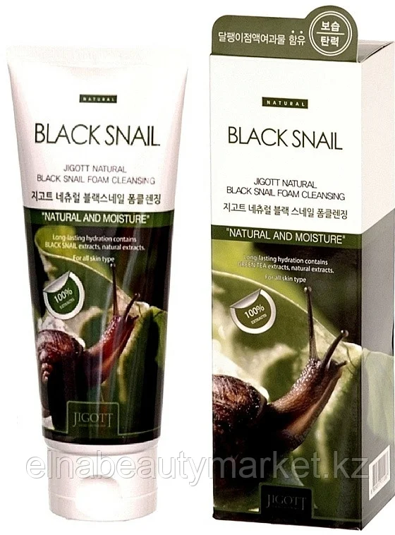 Jigott Black Snail Foam Cleansing пенка 180 мл