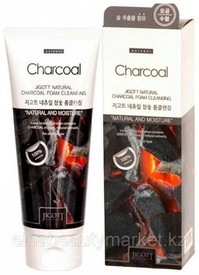 Jigott Charcoal Foam Cleansing пенка 180 мл